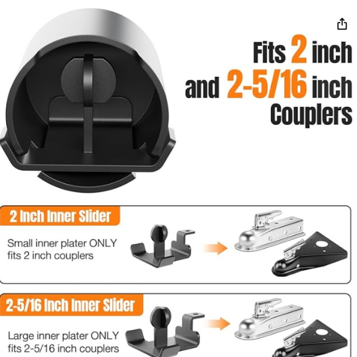 Heavy Duty Trailer Hitch Locks Fits 2" and 2-5/16" Couplers