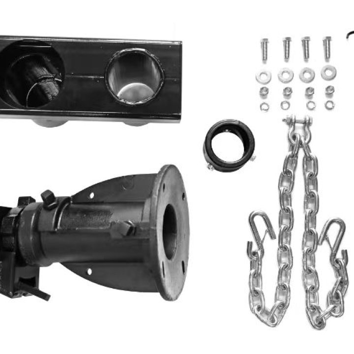 C5G1216 5th Wheel to Gooseneck Adapter 12"-16" Adjustable Height Fifth Wheel to Gooseneck Cushioned Trailer Hitch Adapter 