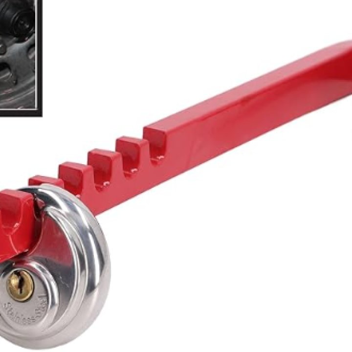 J-Type Trailer Wheel Lock Clamp with Keys, Heavy Duty Spare Tire Clamp for Truck SUV Trailer