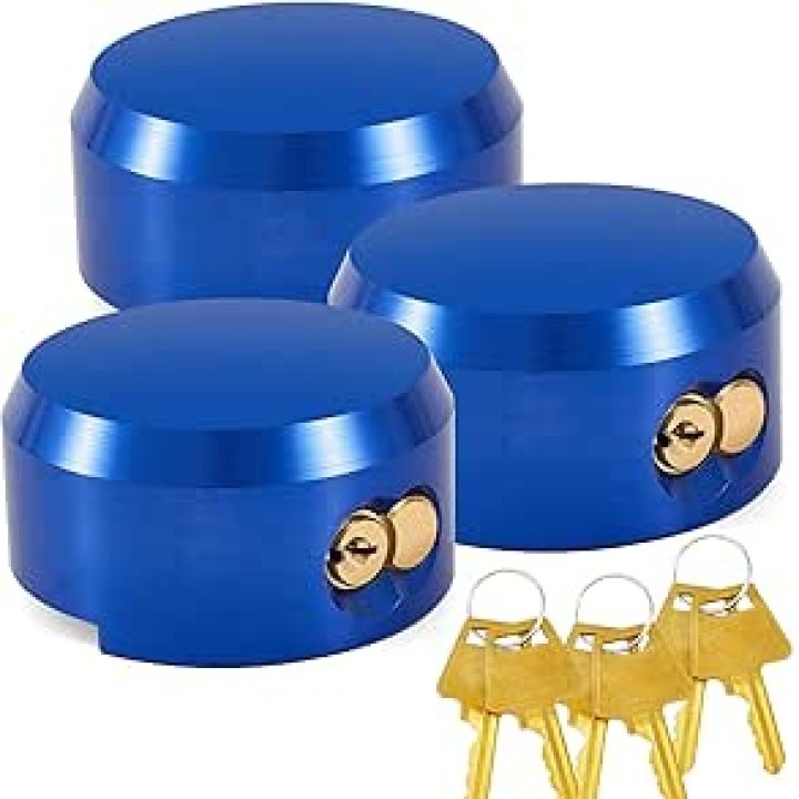 6061 Aluminum Hidden Shackle Padlock Keyed Alike, Trailer Puck Padlocks Anti Theft 2-7/8" Puck Lock for Trailers Trucks Vans Shed Gates Garage