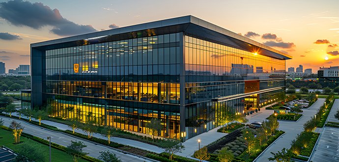 تطبيق عارضة الجبس الخاصة بنا في مبنى المكاتب في صربيا