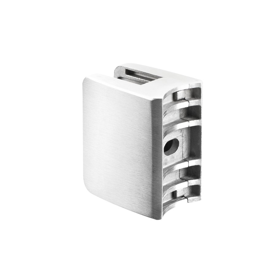 Durable glass clamp brackets for flat glass panels