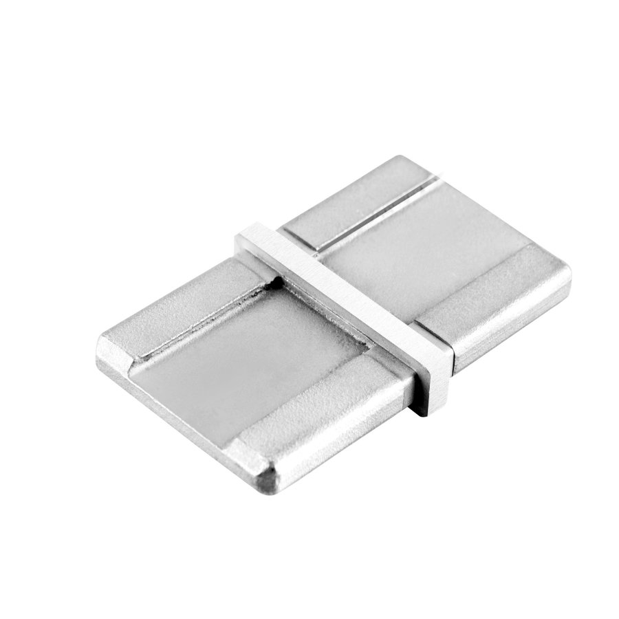 flat and square handrail connector stainless steel