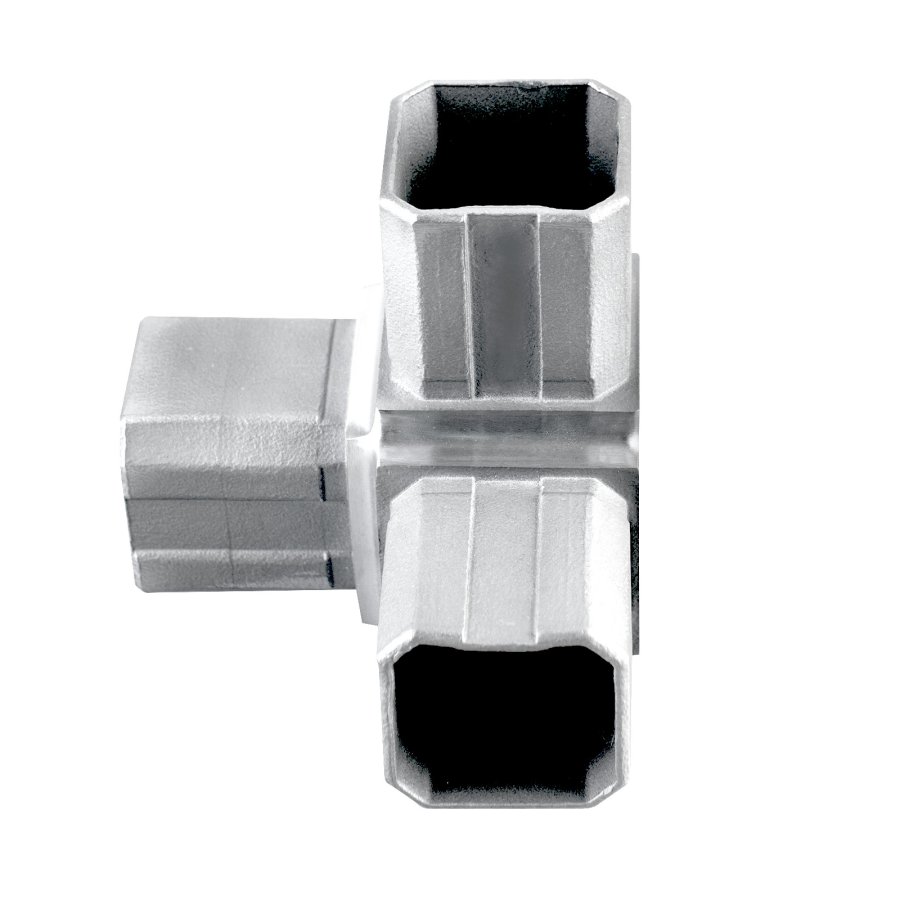 Square baluster connector MOD 117 for secure railing