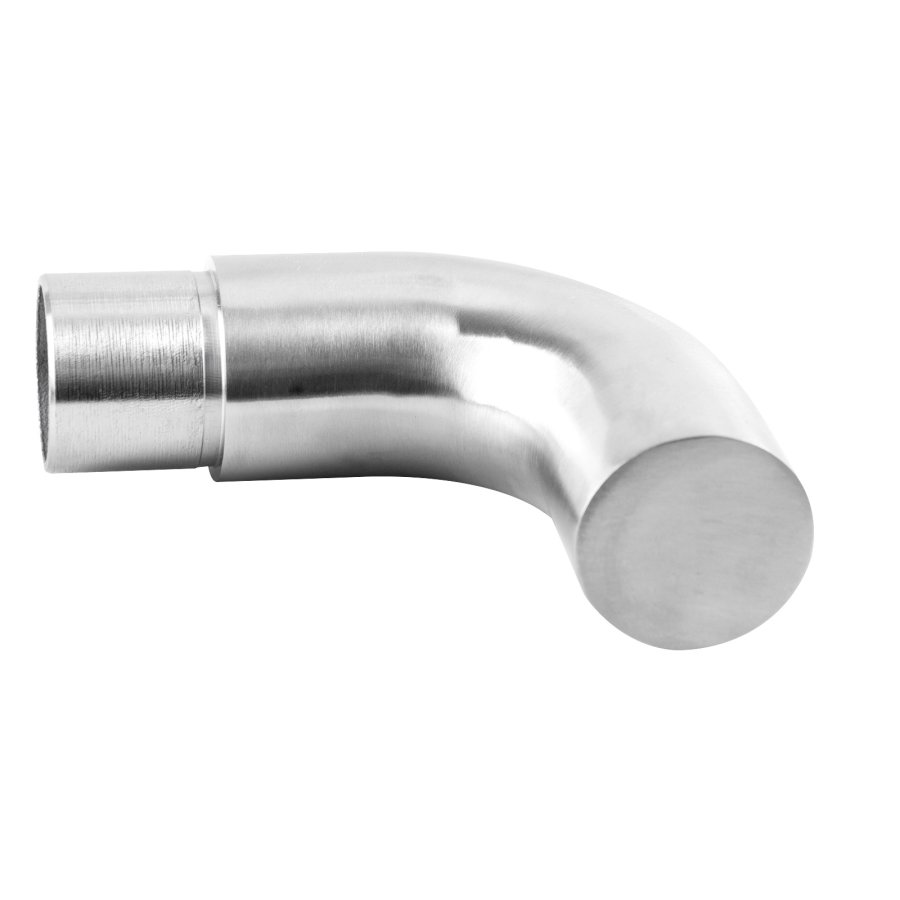 Handrail wall return close-up view