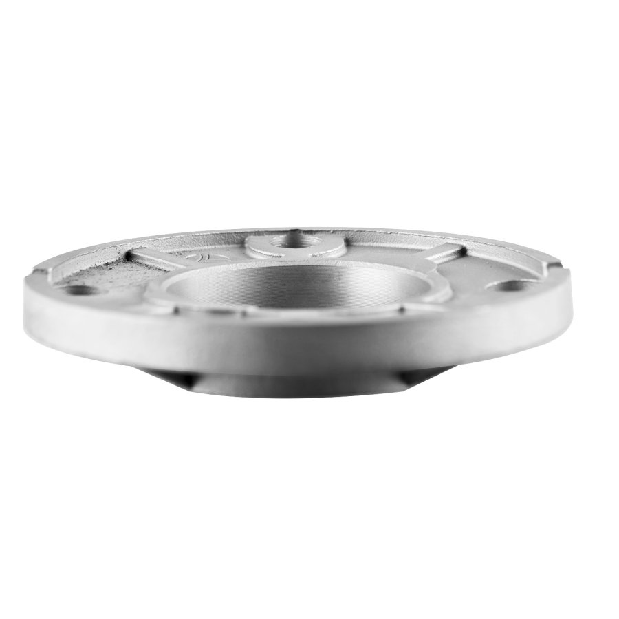 Round base flange for secure railing installation