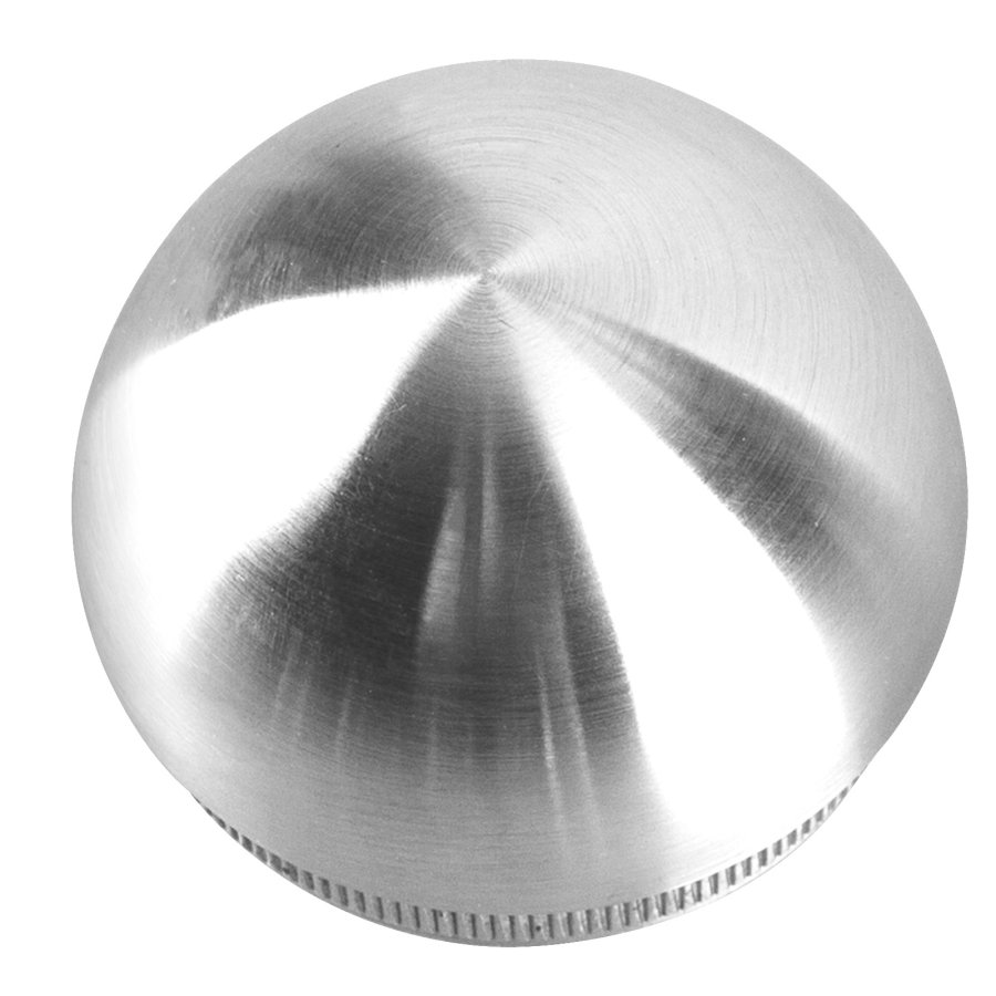 Stainless steel handrail end caps detail