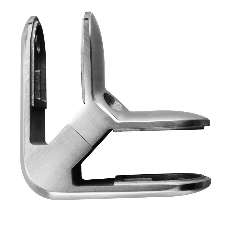 Secure 90° Glass Connector for Frameless Glass Panels