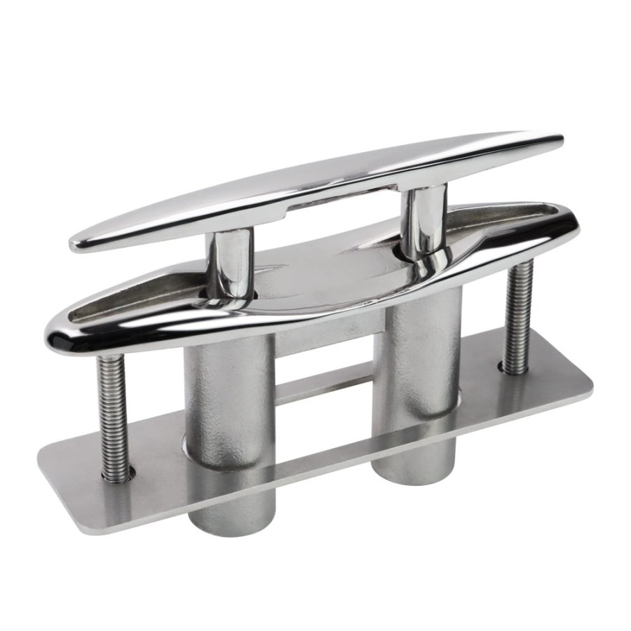 Easy-install stainless steel boat cleat