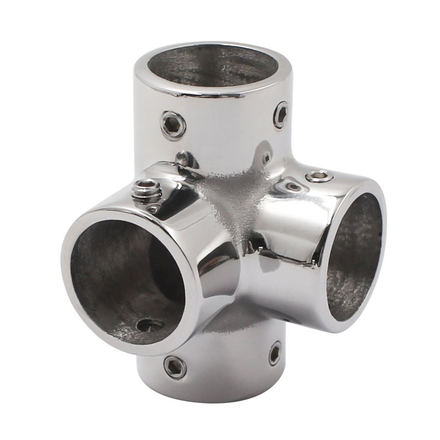 316 stainless steel 4-way handrail connector
