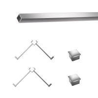 Bar Foot Rail Kit 2 - Square 4