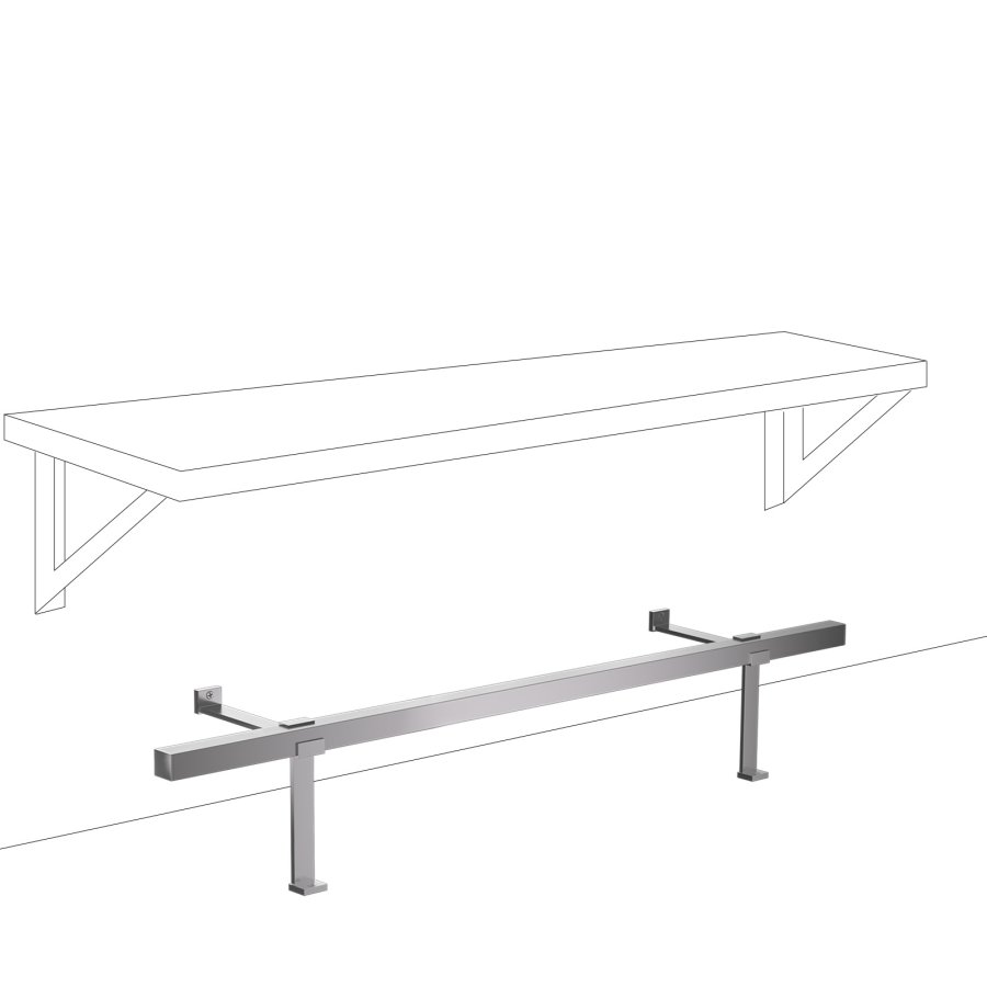 Bar Foot Rail Kit 2 - Square 6