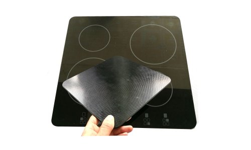 High quality large size induction glass ceramic 6mm induction cooktop crystal glass sheet