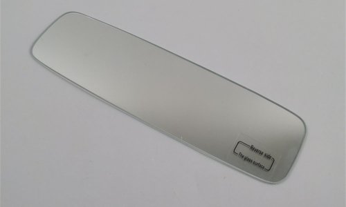 Car rearview mirror with two way mirror display glass