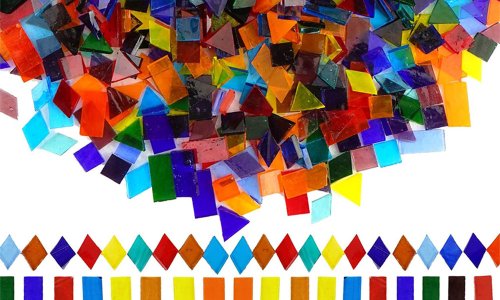 Colored glass mosaic