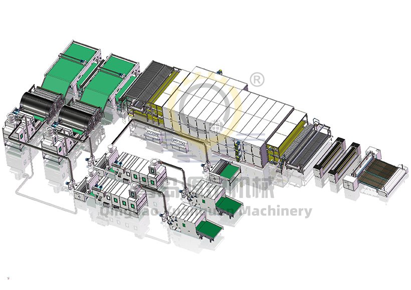 Glue Spraying Wadding/Silk-like Product Production Line