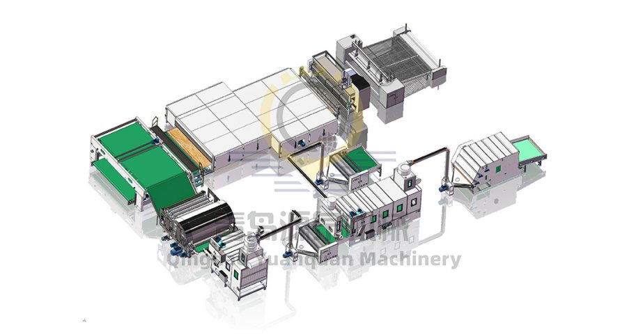 Optimizing Loft and Efficiency: Technical Insights into the Wadding Production Line with Single Layer Oven