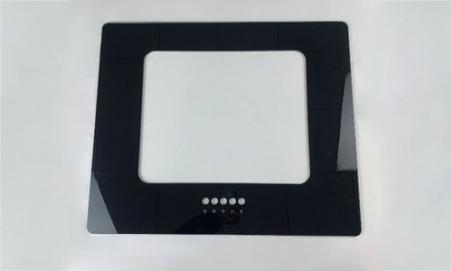 Toque de impresión de pantalla de seda personalizada Curva inteligente vidrio templado para capucha de rango