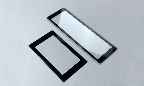 Panel De Seda De Vidrio Con Borde Negro Personalizado De Fábrica Para Pantalla Táctil De Vidrio