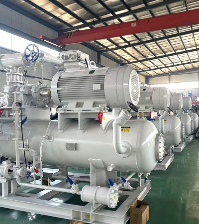 Robust Water Cooled Industrial Refrigeration Single Screw Compressor with AC Power Lubrication