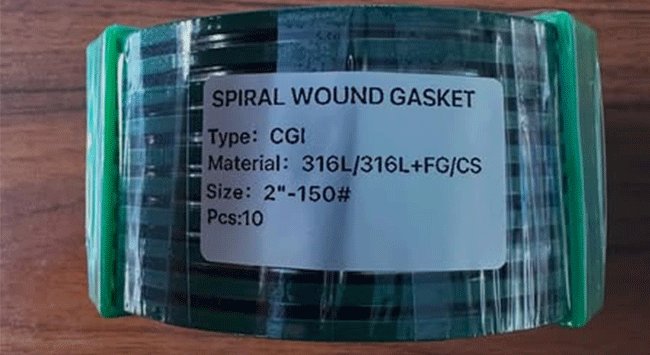 2" 150# 316L Spiral wound gasket ASME B16.20