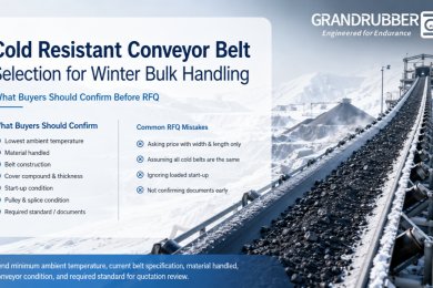 Cold Resistant Conveyor Belt Selection for Winter Mining, Port, and Quarry Applications