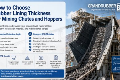 Rubber Lining Thickness Selection for Mining Chutes, Hoppers, and Wear Areas