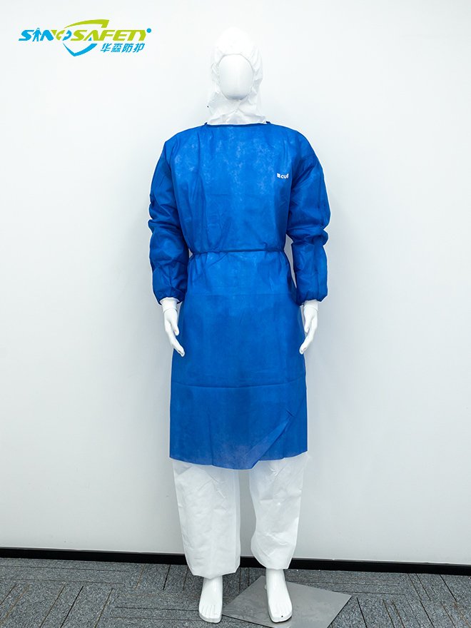 Blue PP Disposable Isolation Gown