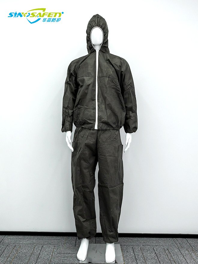 PP Non Woven Grey Coverall 2PCS