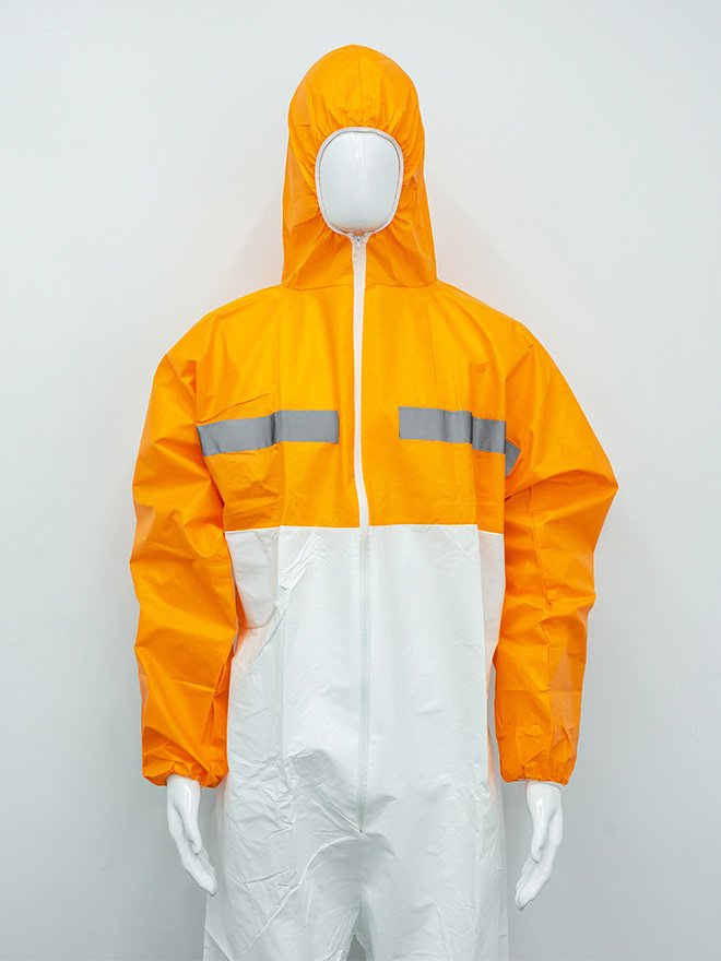 100% Cotton Reflective Tape Disposable Protective Clothing