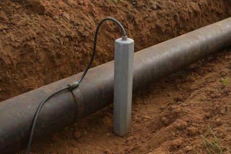 What are the specific applications of sacrificial anode test piles?