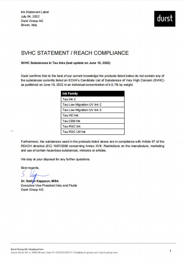 REACHdirective Criterion