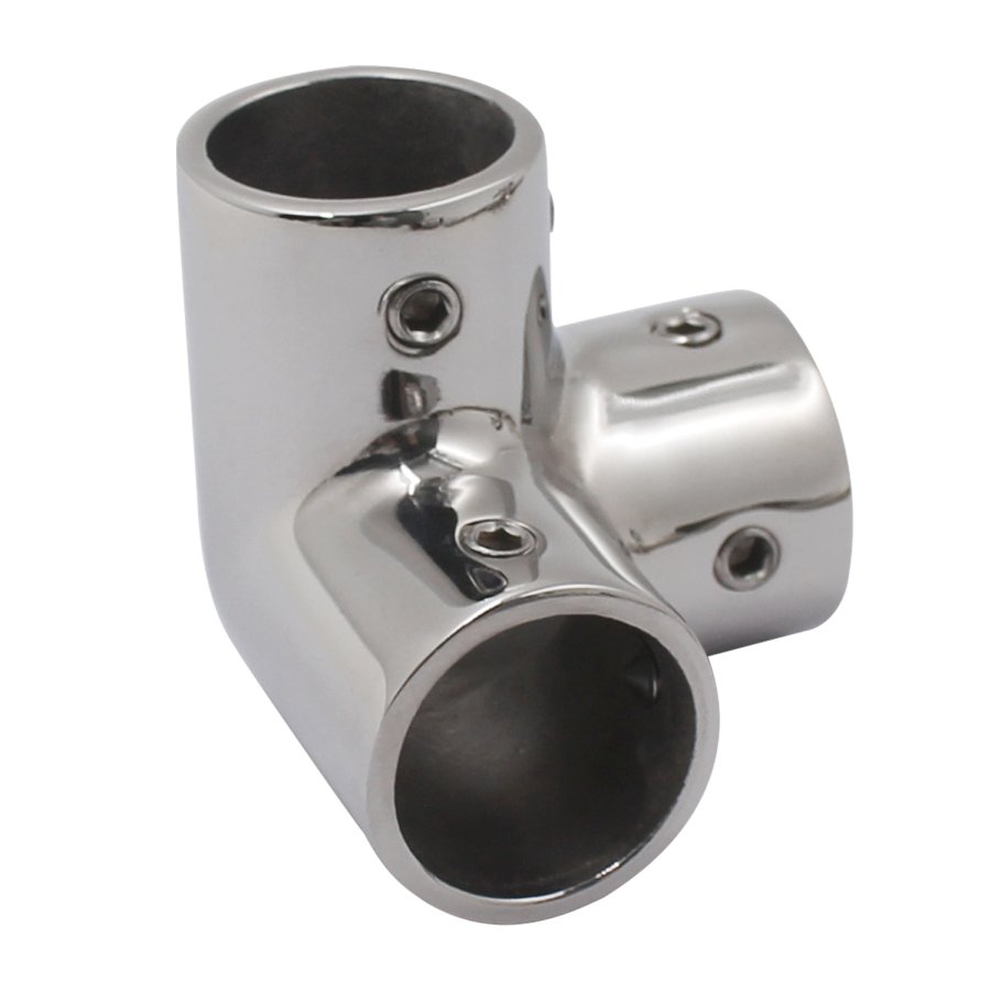 Stainless Steel 90 Degree 3 Way Tube Pipe Connector