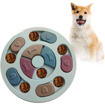 Round Pet Dog Puzzle Slow Food Feeder