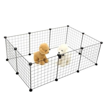 DIY Indoor Iron Art Pet Cage with Iron Mesh Frame Small Cat & Dog House Storage Shelf All Seasons