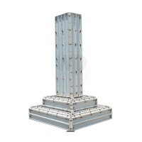 Ribbed Plastic Building Formwork Assembled