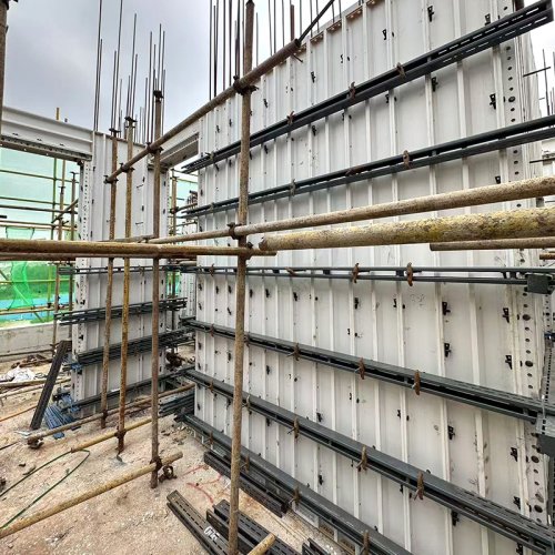 Fast install concrete plastic formwork for wall
