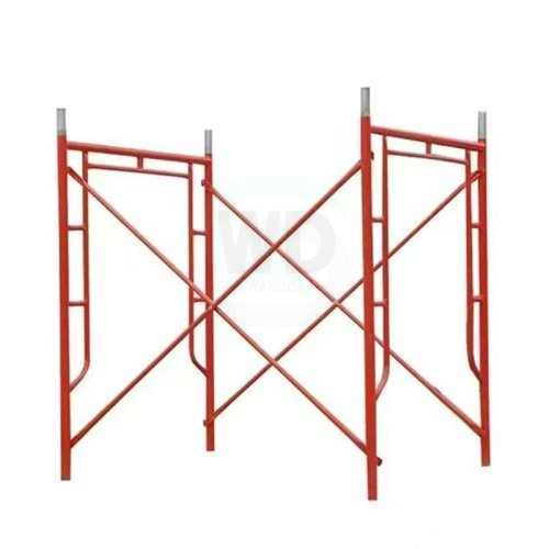 Q345 Galvanized Painted H Frame Ladder Walk Through Scaffolding Andamio For Construction