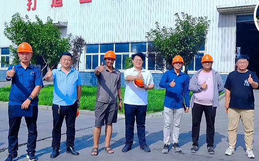 Mozambique customer visit factory and deep talk about sprinkler orders