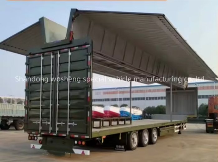 wing van box semi trailer