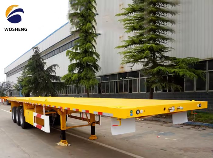 3 axle flatbed semi  trailer