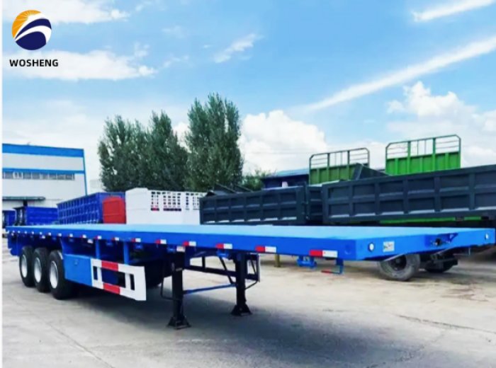 Flatbed semi trailer