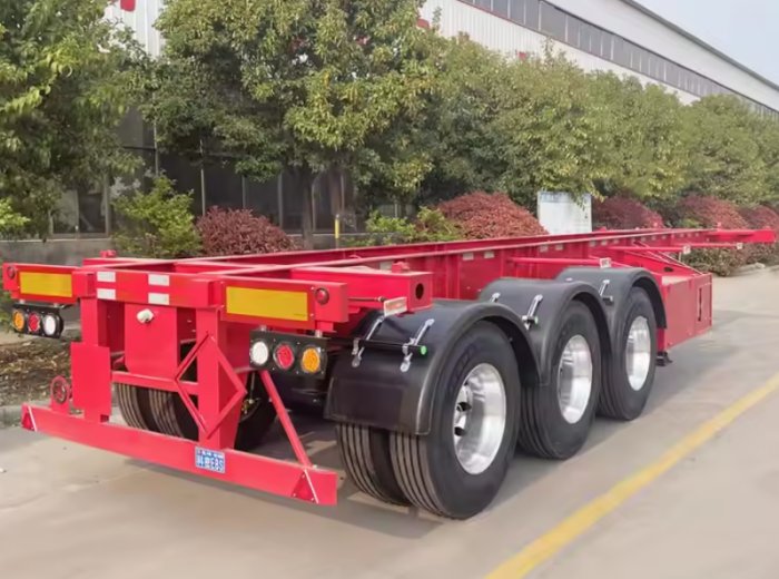 Skeleton Container Truck Trailer