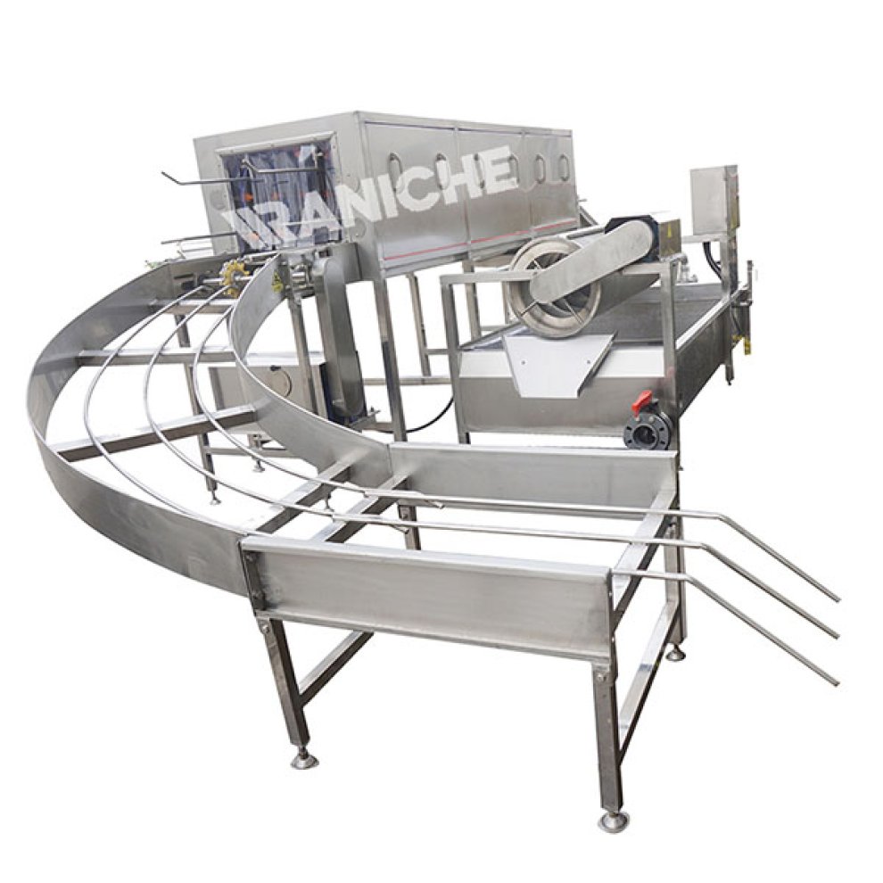 Lavadora de jaulas para aves de corral