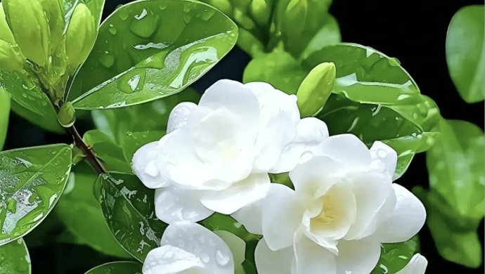 Jasmine understands my thoughts, sending its fragrance from outside the pavilion