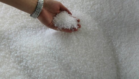 What processes has our company improved in terms of energy saving for plastic woven bags?