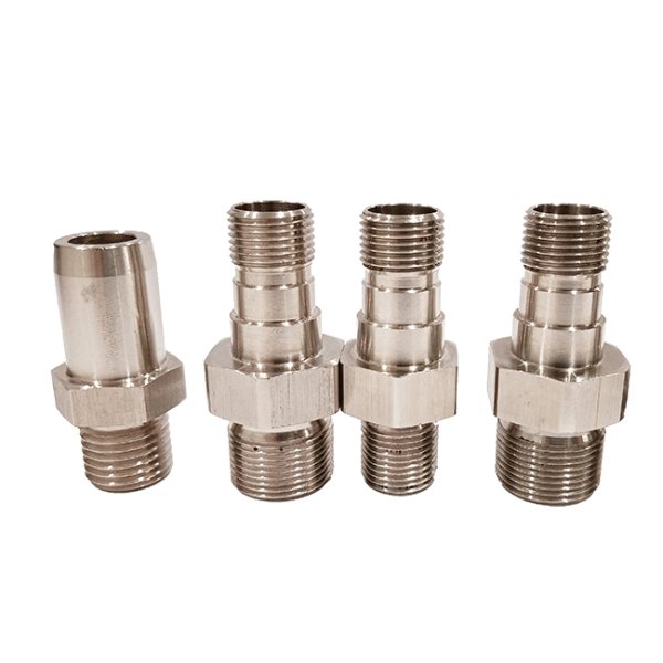 Conector coaxial hembra HN a hembra N Adaptador RF de alto voltaje Perforación de mecanizado CNC de acero inoxidable