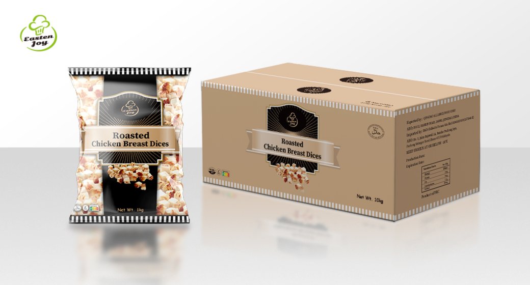 Roasted chicken breast dices