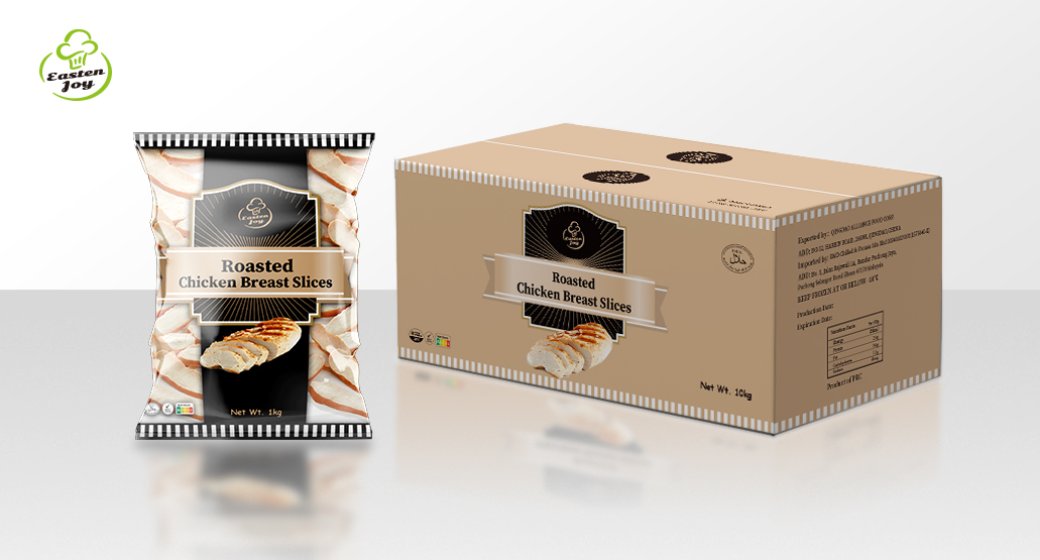 Roasted chicken breast slices