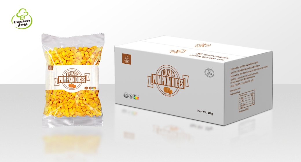 Frozen pumpkin dices